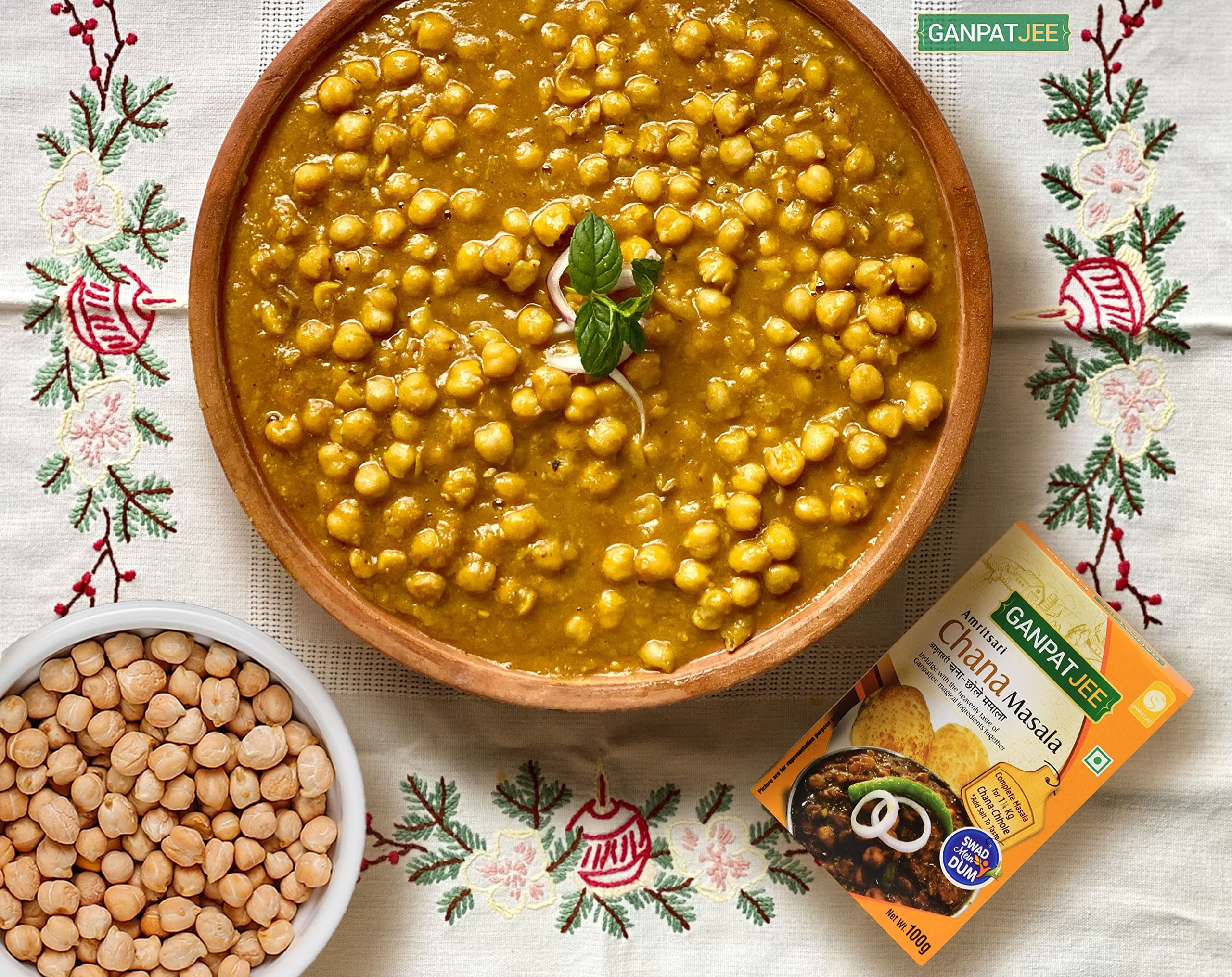Ganpatjee Chana Chole Masala,100g | Indian Authentic Spices, Delicious And Flavorful With Natural Oils | No Onion Garlic Masala — image 4