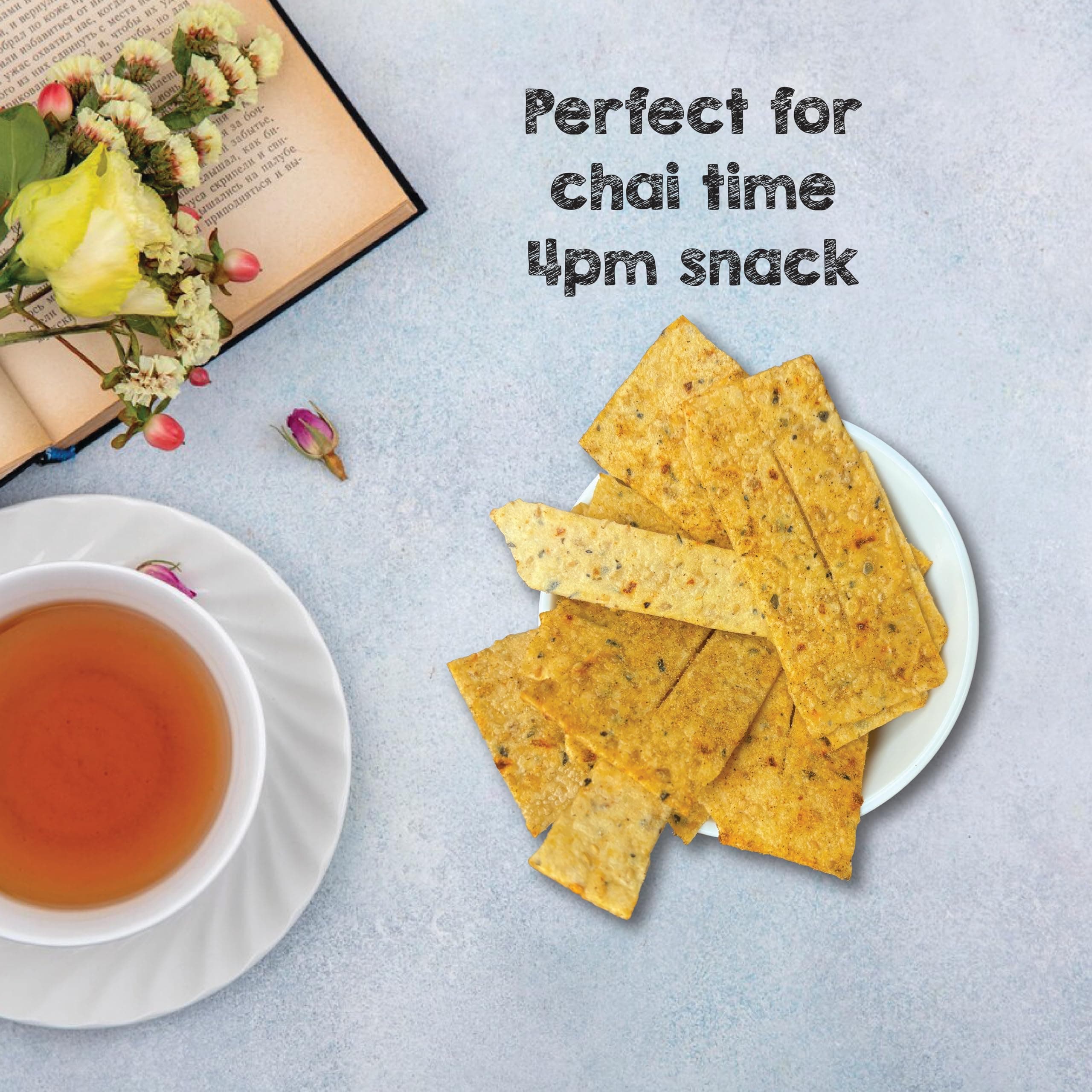 SelfCare By Suman Agarwal Roasted Rice & Spice Lavash - 100g (Pack of 1) | Healthy-Snacks-Namkeen-Grocery | Crispy - Tea time - Eat with Dip | Jain & Travel Friendly - Vegan | No Added Preservatives — image 6
