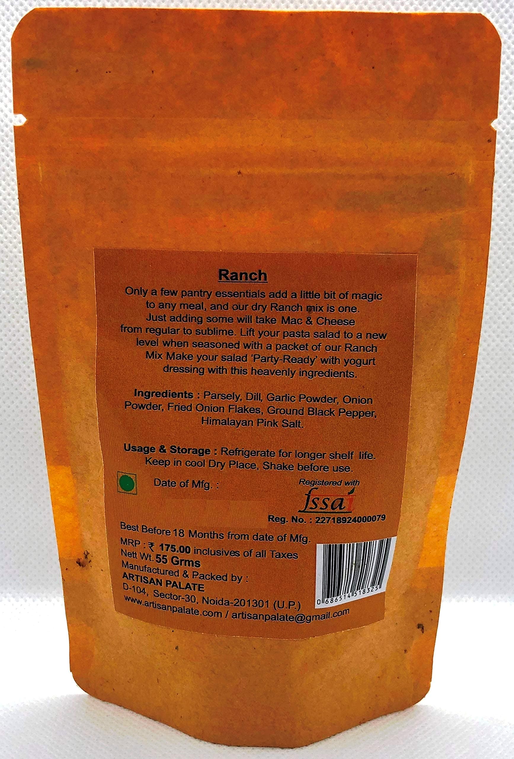 Artisan Palate - All Natural Ranch & Taco Mix Combo Pack of 55 Grams Each — image 4