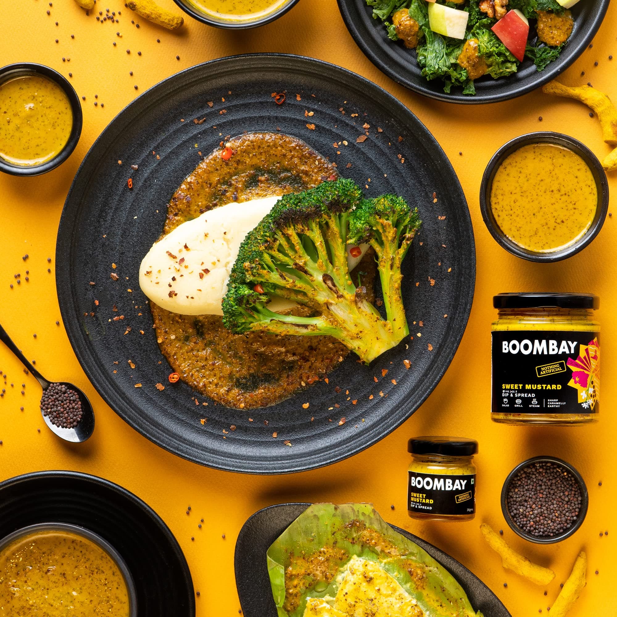 BOOMBAY Sweet Mustard Dip and Spread 190g | Nothing Artificial | No Bad Oils | No Refined Sugar | Plant Based | No Onion or Garlic | Use as a Salad Dressing, Marinade for Grill, Spread on Bread — image 6