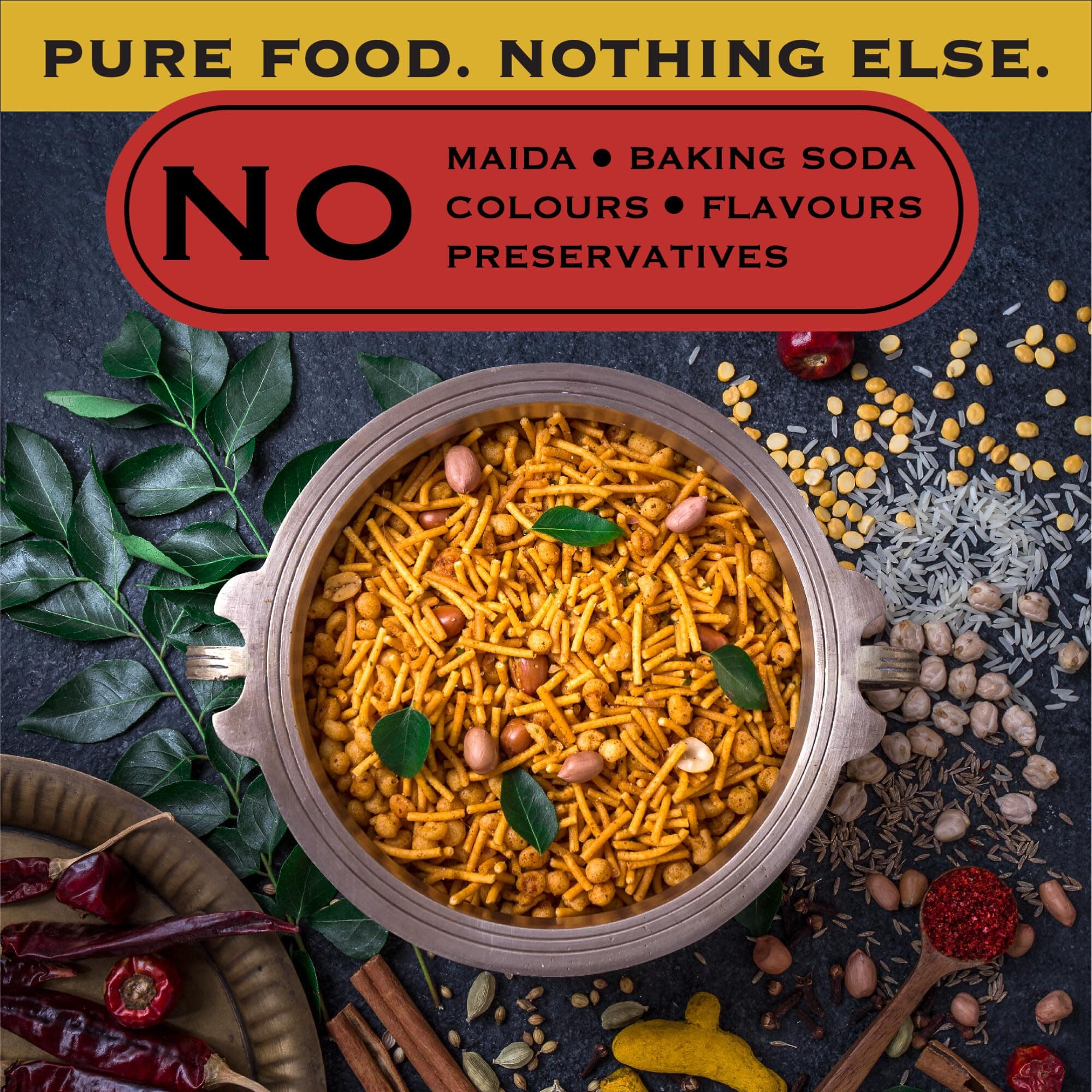 Dakshyn Madras Hot Mix Farsan Snacks Namkeen (250g x Pack of 2) | Jain Snacks No Onion No Garlic | South Indian Spicy Mixture | High in Protein | No Palm Oil | Vegan & Gluten Free — image 5