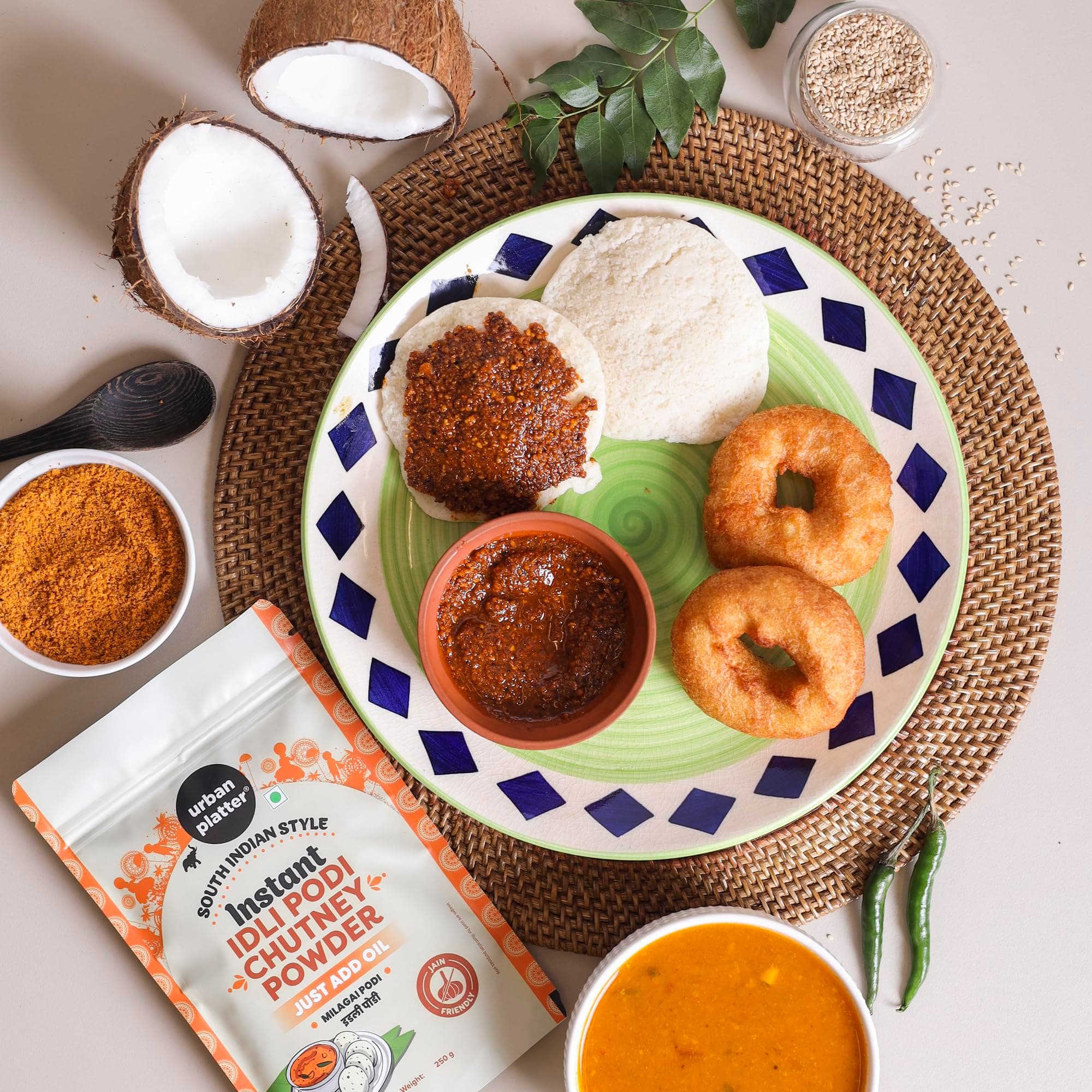 Urban Platter South Indian Style Instant Idli Podi Chutney Powder, 250g (Milagai Podi | South Indian Gunpowder | Ready-to-Use | Perfect for Idli, Dosa and Rice) — image 7