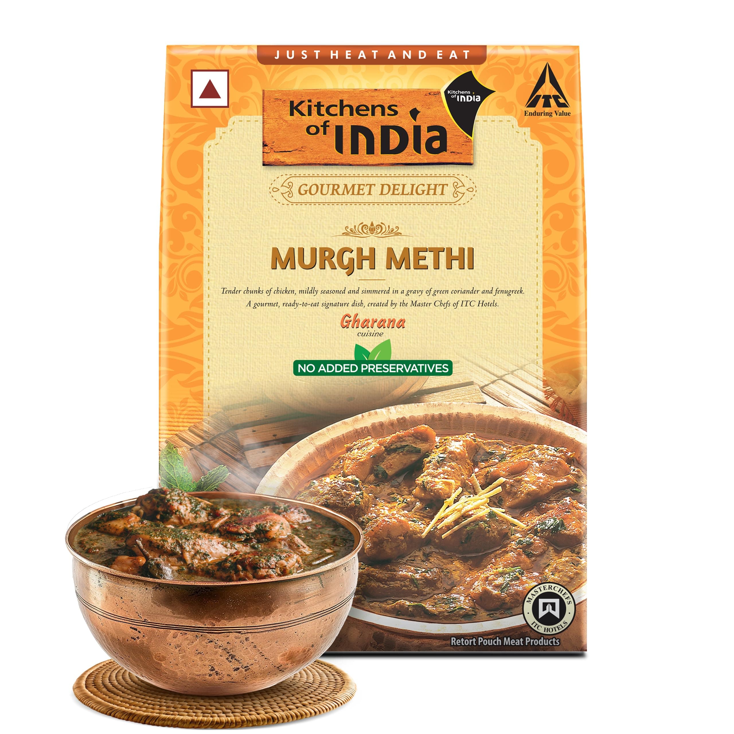 Kitchens of India Murgh Methi, ITC Ready to Eat Indian Food, Just Heat and Eat, Microwavable, 285g — image 2