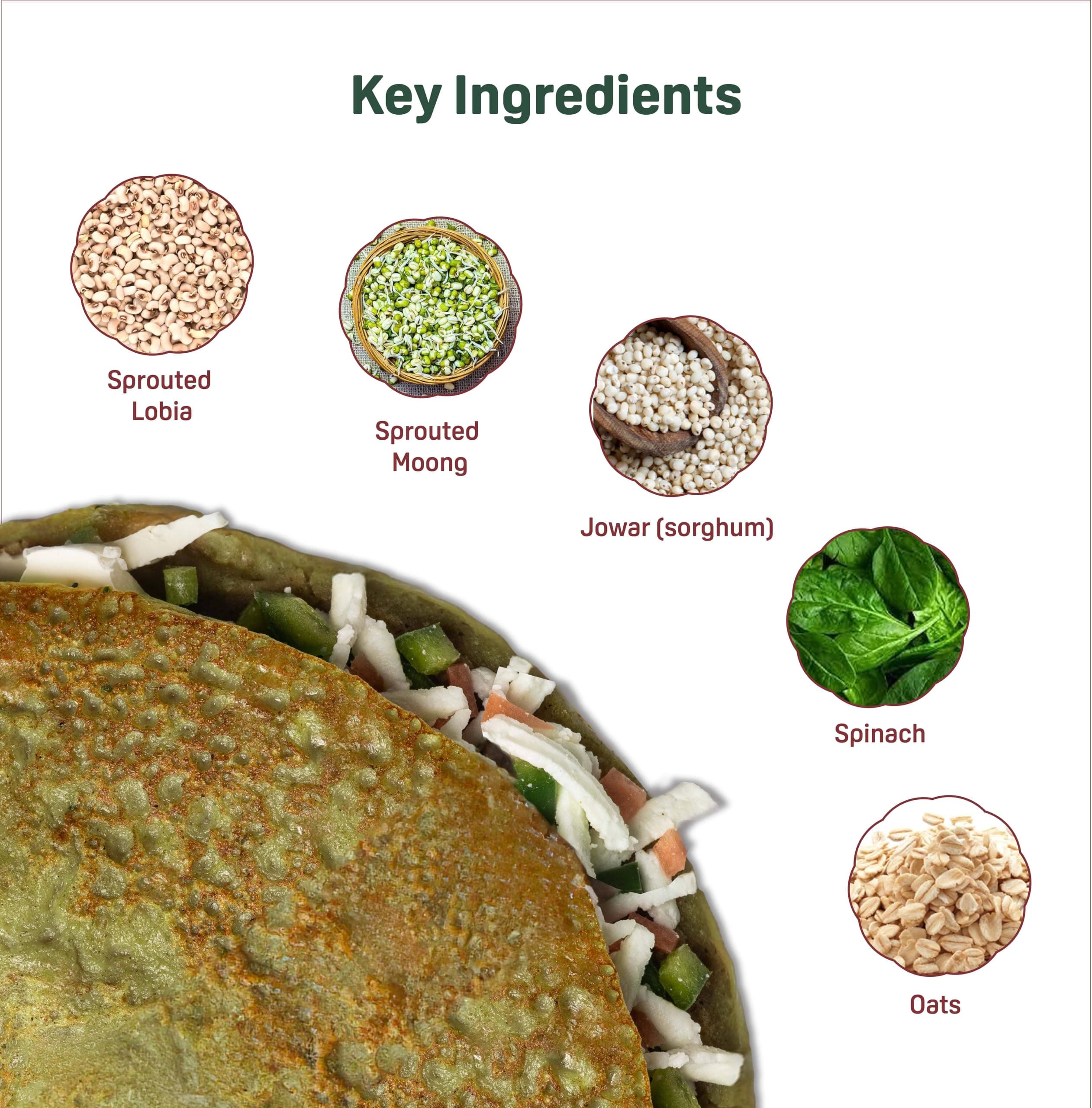 Natible Sprouted Protein & Millet Chilla Dosa Mix (Spinach Masala) Instant Breakfast Meal I Gluten Free I High Protein I No Onion No Garlic I Suitable for Kids & Adults I Travel Friendly 200g — image 6
