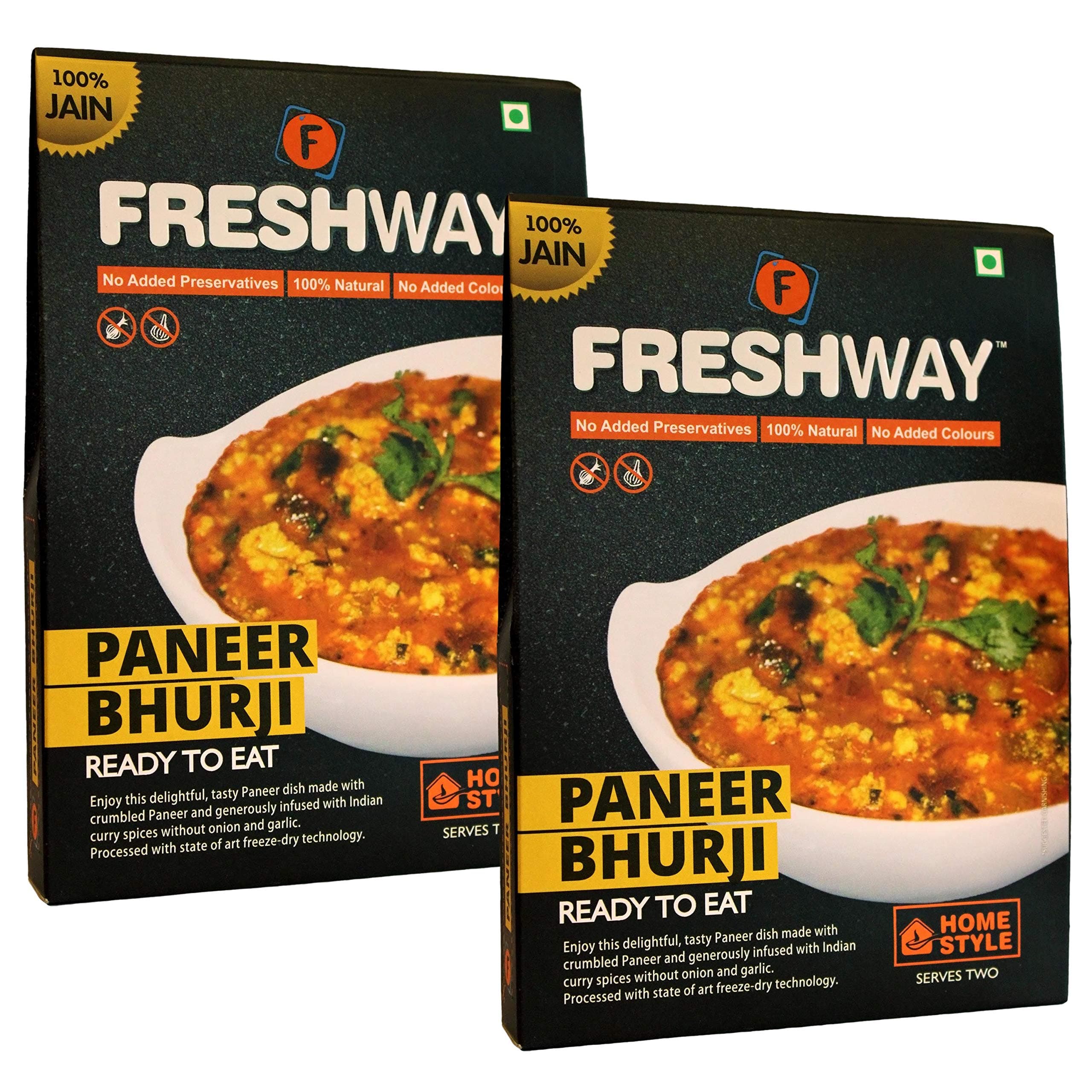 Freshway Pack Of 2 (Jain Paneer Bhurji + Jain Paneer Bhurji) Ready To Eat Freeze Dried With No Added Preservative & Colors — image 2