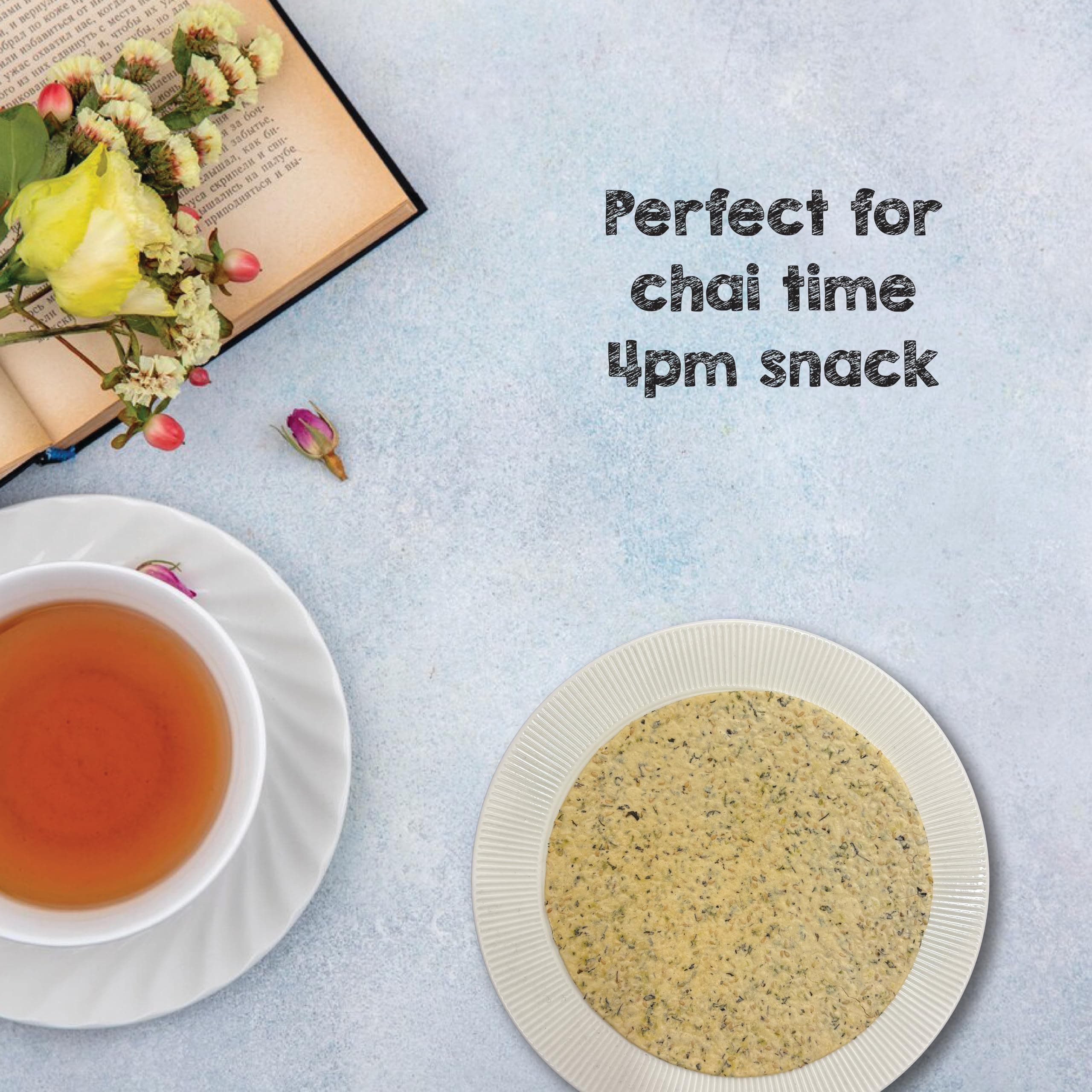 SelfCare By Suman Agarwal Gluten-Free Jowar Khakhra Pack of 1 250g | Roasted-Healthy-Snacks-Crackers-Namkeen-Grocery | Crispy & Chatpata - Tea time - Eat with Dip | Jain & Travel Friendly — image 6