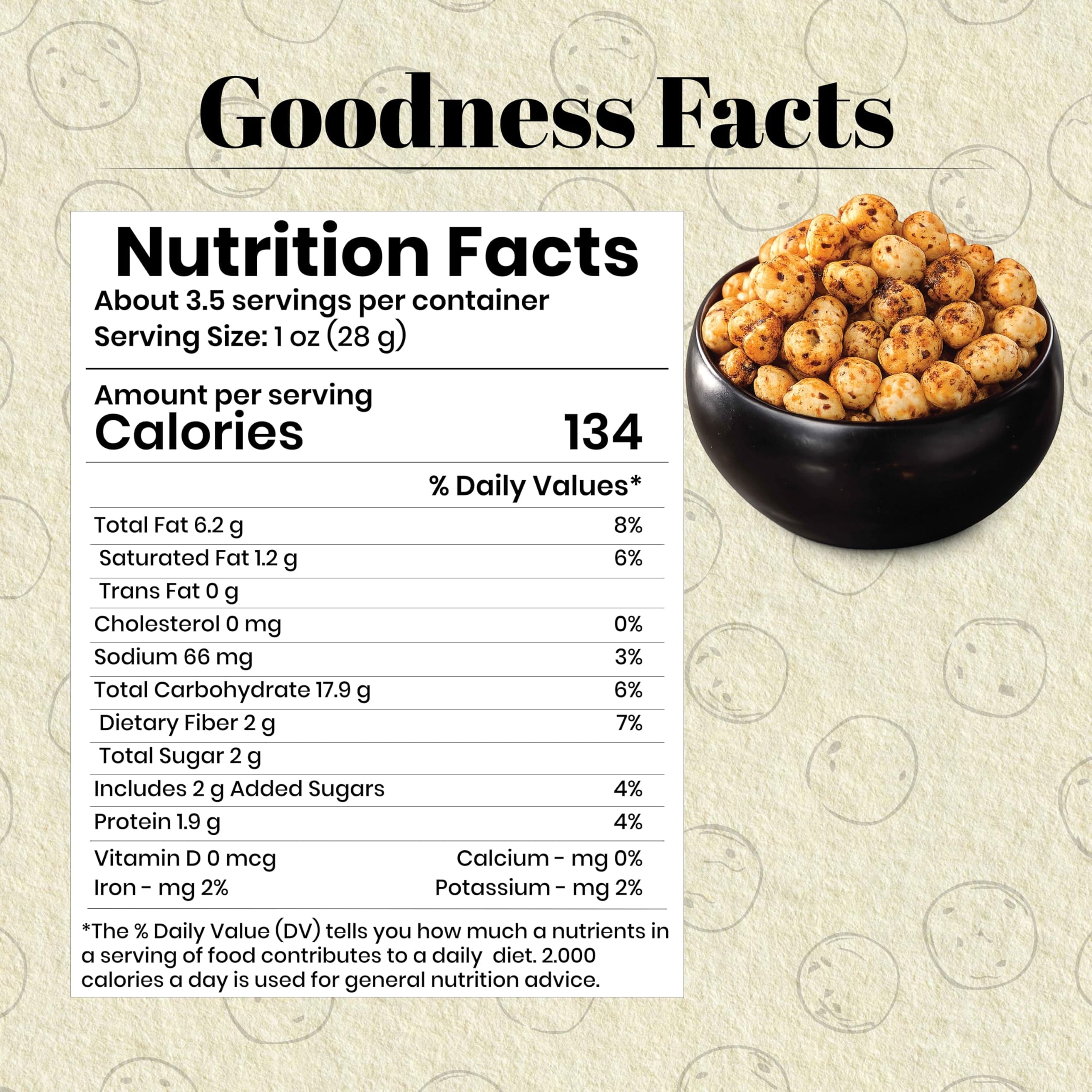 The Foxnut Factory Cheese Roasted Makhana 100g (3.53oz) – Crunchy and Tasty Fox Nuts (Lotus Seeds), Ready-to-Eat, Gluten-Free Vegetarian, Plant Based, Not Fried Healthy travel friendly Snack Brand: The Foxnut Factory — image 4