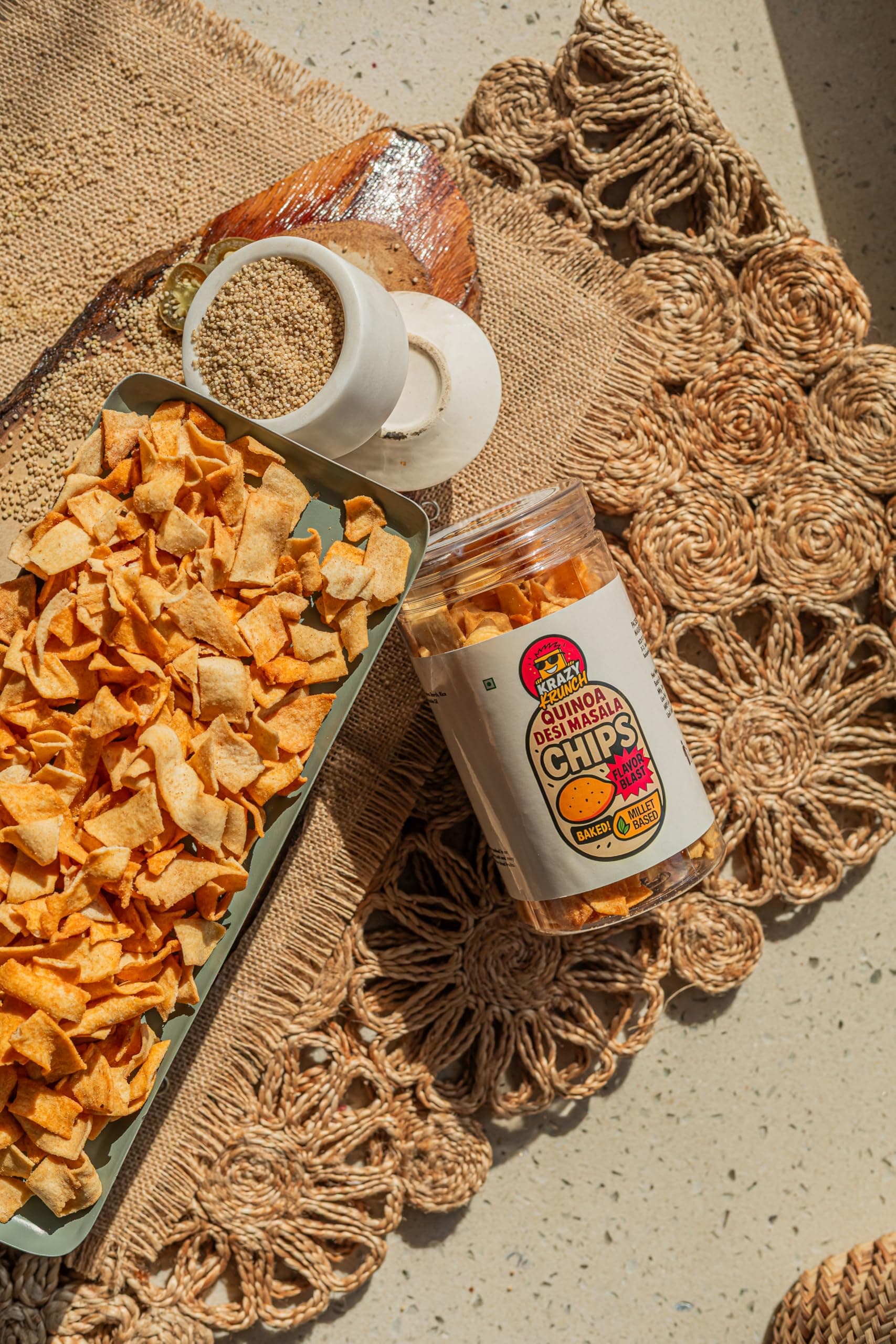 Krazy Krunch Quinoa Desi Masala Chips 140 gm| Crunchy Quinoa-Based Snack with Authentic Indian Masala Flavour | Healthy Chips — image 3