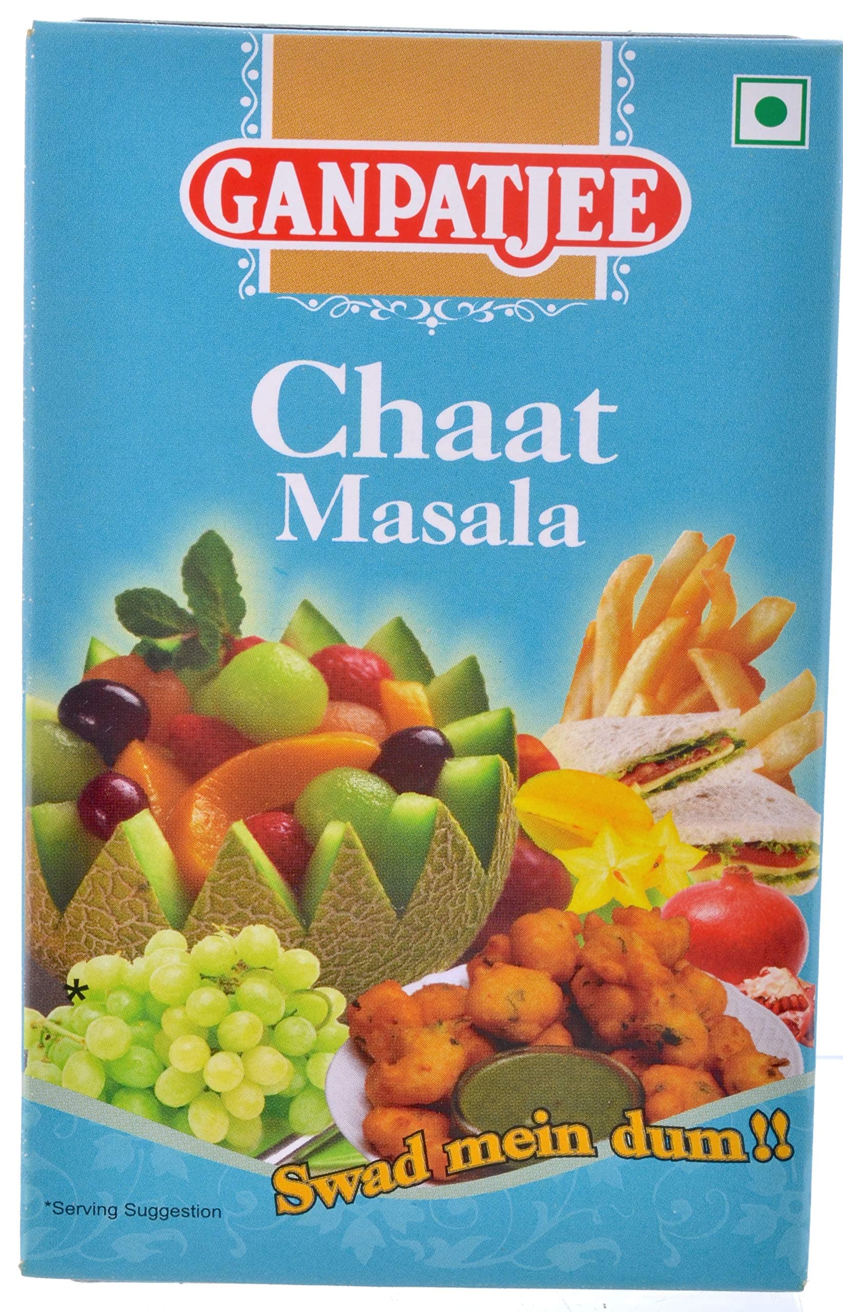 Ganpatjee Chaat Masala Powder, 100g | Chunky flavour and taste | Fruit masala — image 2