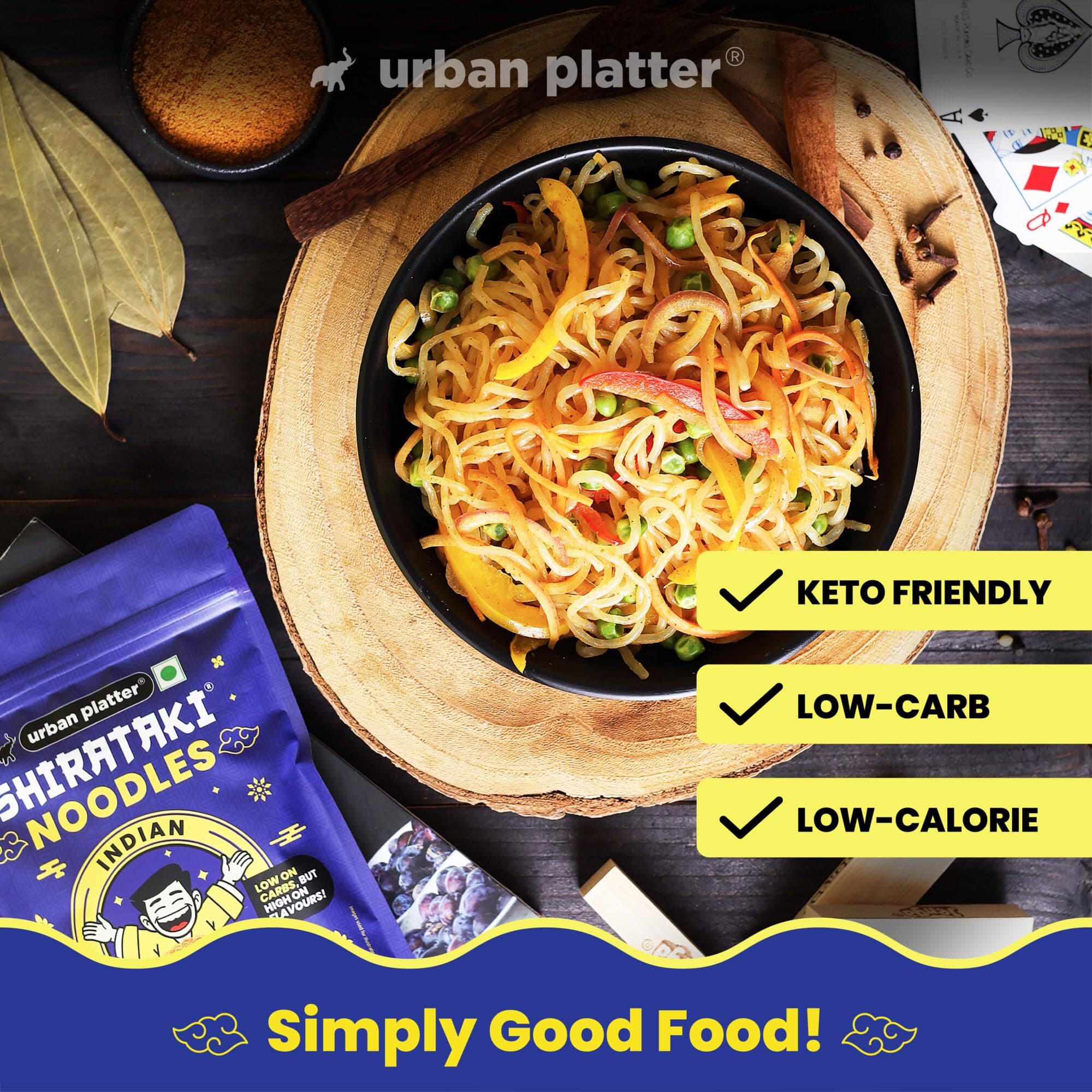 Urban Platter Indian Mast Masala Shirataki Noodles, 279g (Konjac Noodle | Keto-friendly, Low-Carb, Fat-free | Zesty Indian Masala | Ready in Minutes) — image 5
