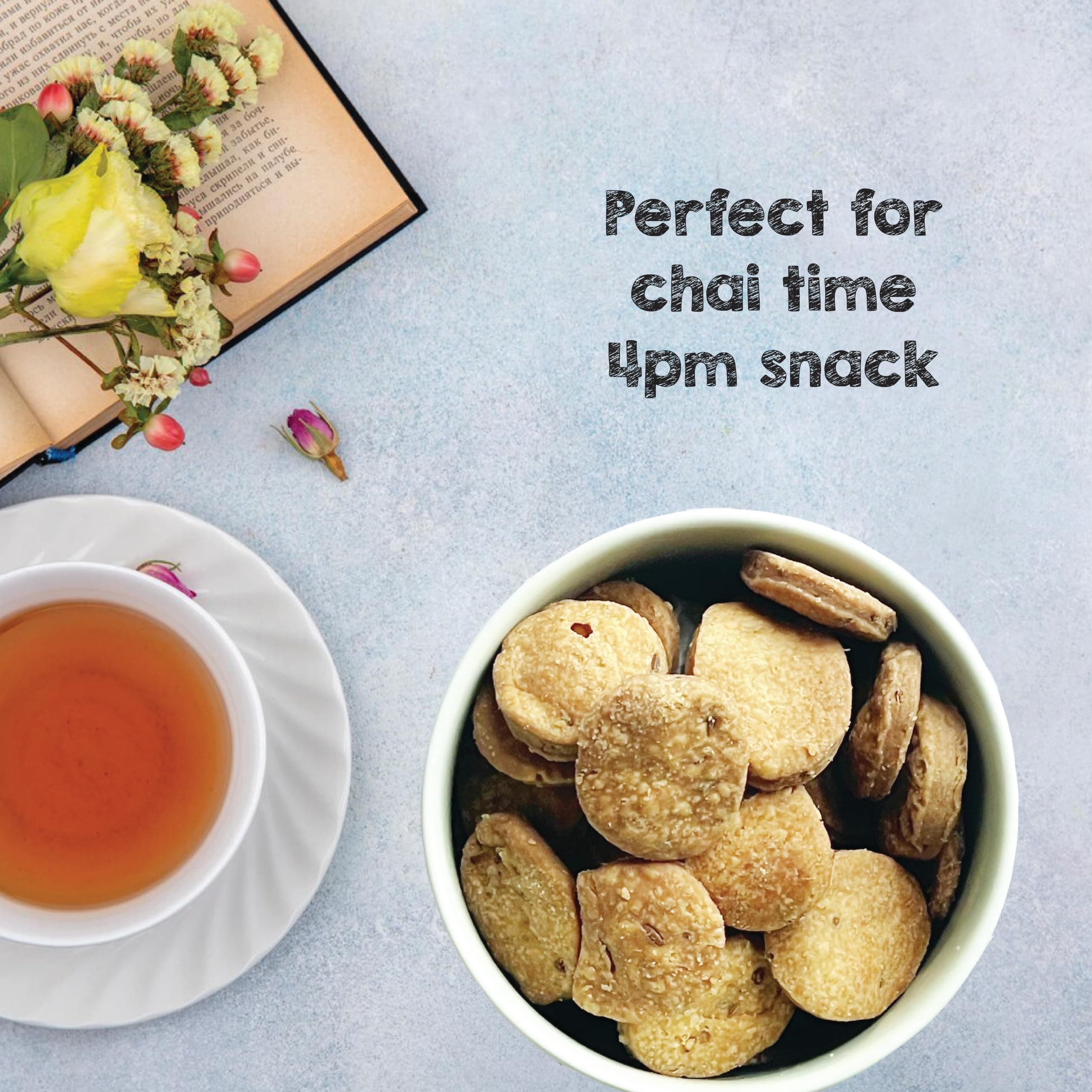 SelfCare By Suman Agarwal Ajwain & Sesame Crackers Pack of 1 125g | Baked - Healthy - Vegan | Snacks - Namkeen - Grocery | Spicy Crunchy & Chatpata - Tea time Snacking | Jain & Travel Friendly — image 6