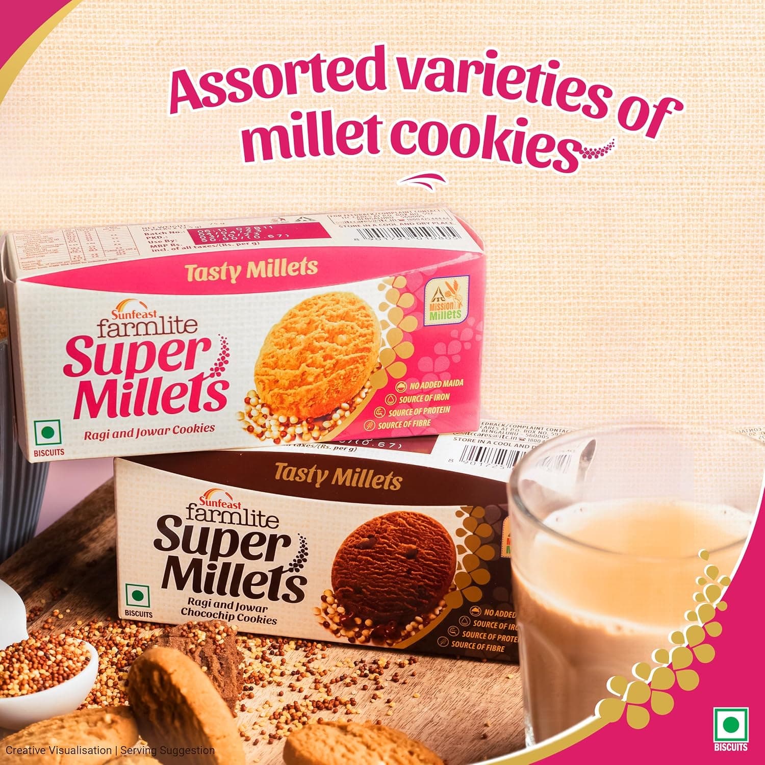 Sunfeast Farmlite Super Millets Ragi & Jowar Cookies, 75g — image 7