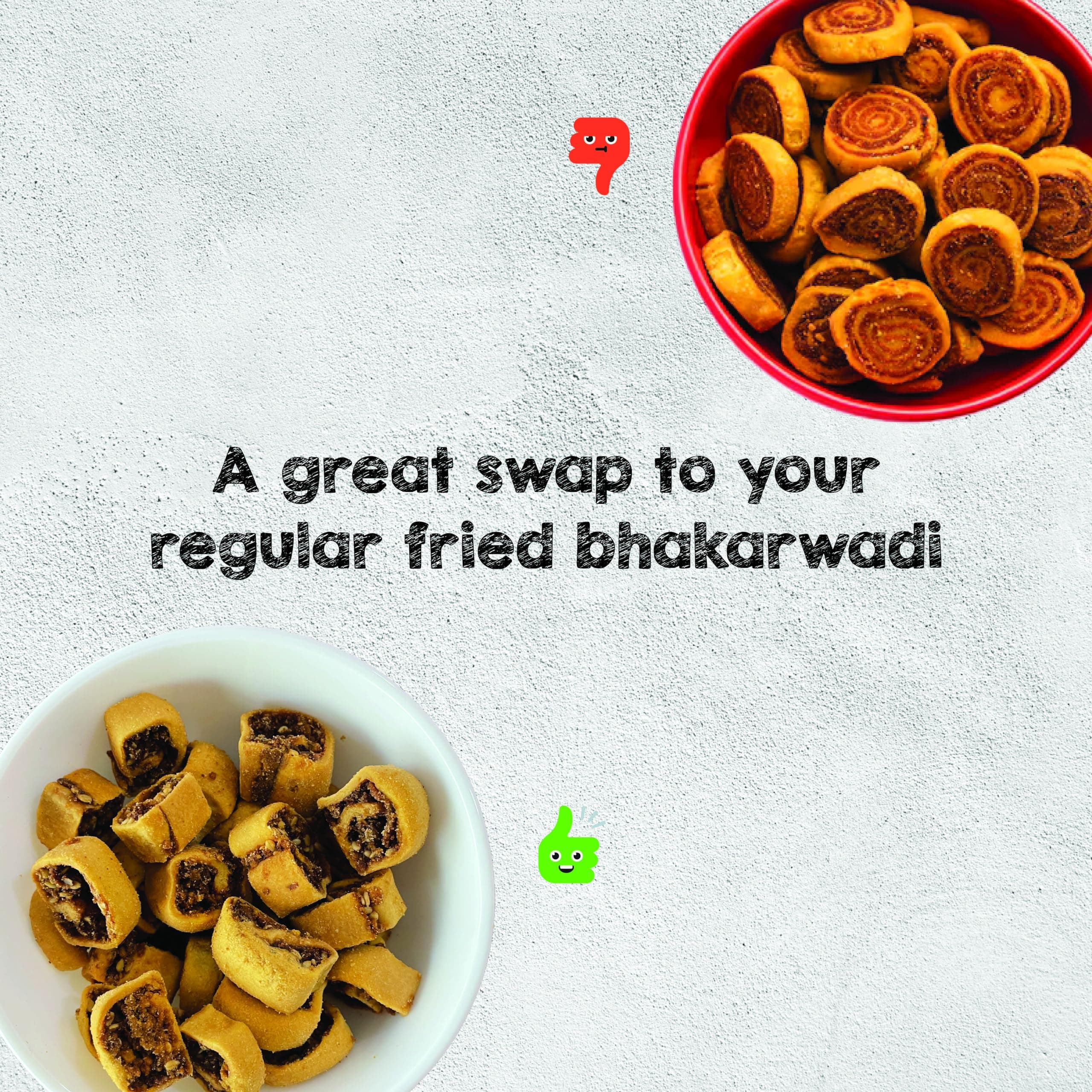 SelfCare By Suman Agarwal Roasted Bhakarwadi - Masala Pinwheels Pack of 1 200g | Vegan - Oil free - Healthy | Snacks - Namkeen - Grocery | Crispy - Chatpata - Tea time Snacking | Travel Friendly — image 5