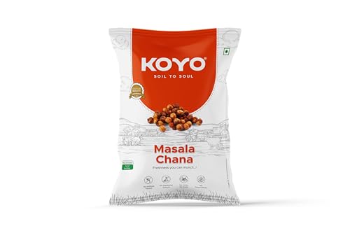 KOYO Masala Chana 360g, Snack and Namkeen | Roasted Chana Masala Chickpeas Masala Chana | High Protein Healthy Snack | Natural and Crunchy