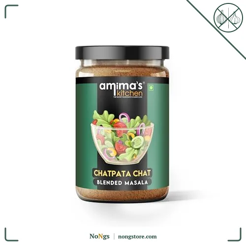 Amima's Kitchen Chatpata Chat Masala Sprinkler Jar | 125 Grams (Pack 1) | No Onion & No Garlic | No Artificial Flavour Added | Used in Saute Veggies, Fruit Salads, Snacks, Curries, Buttermilk, Sharbats, Fruit Juice