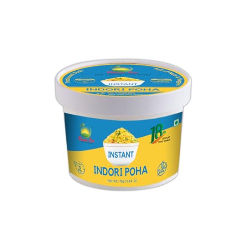 Dawn Lee Instant Poha Ready to Eat Cup | Instant Poha - Pack of 2 (75g Each) | Indian Breakfast Mix | Just Add Hot Water | Pre-Roasted | Red Chili Free | No Refined Sugar, No Palm Oil No Added Preservatives | No Onion, No Garlic | Simple & Easy Meal Solution