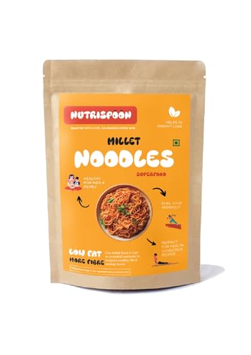 Nutrispoon Millet Noodles/Superfood Supergrain/Made of Healthy Millet and Whole Wheat/150g