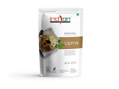 Indian Kitchen Foods Jain Upma - Freeze Dried Gourmet Indian Entree Ready-to-Eat | Instant Vegetarian/Vegan Meal, 220 gm