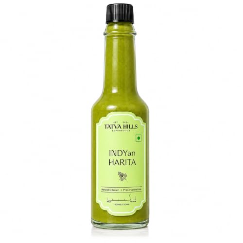 TatvaHills Superfoods INDYan Harita Green Chilli Herb Sauce | Fresh Coriander & Green Chilli Condiment | Spicy Herbal Dip for Momos, Snacks & Marinades | Preservative Free | 60g