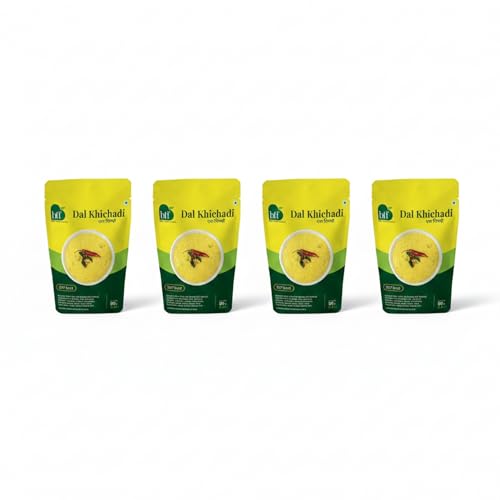 Instant Dal Khichadi | Pack of 4 (90g Each) | Quick & Tasty Traditional Meal | No Added Preservatives | Ideal for Busy Days