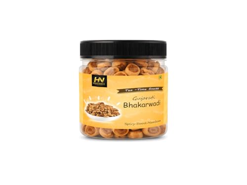 THAR NUTS ORGANIC Gujarati Mini Bhakarwadi 1Kg | Big & Crunchy Traditional Snack | Authentic Indian Namkeen Nashta | Spicy Munching Snack