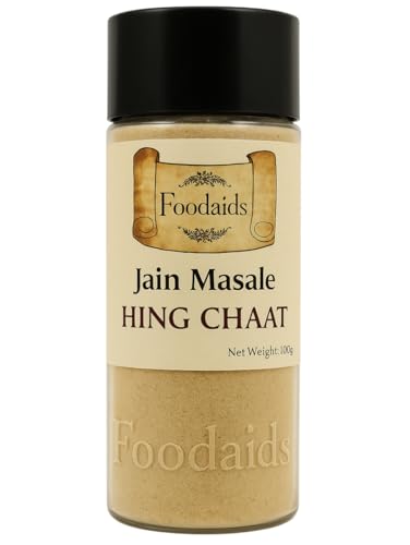 Foodaids Hing Jain Chaat masala powder (100gm). Taste with digestion/Fruits/Pokadas/Snacks .No onion No garlic.