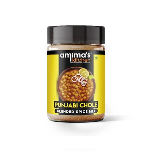 Amima's Kitchen Punjabi Chole Jain Spice Mix (No Onion No Garlic) – 100 Grams | Blended Spice Mix | For Healthy and Delicious Cooking | No Synthetic Flavour & Color | Ready Masala Powder