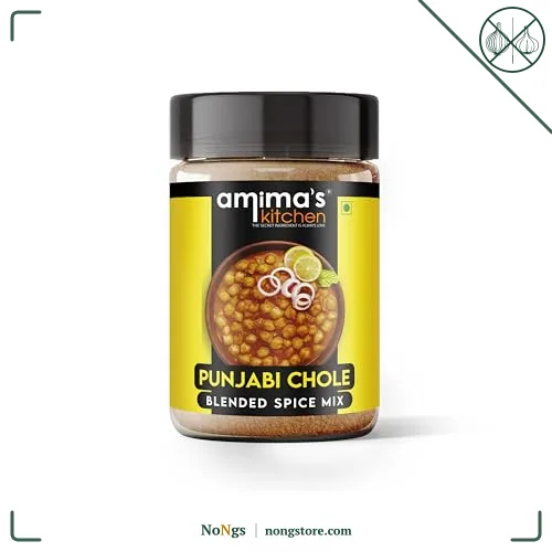 Amima's Kitchen Punjabi Chole Jain Spice Mix (No Onion No Garlic) – 100 Grams | Blended Spice Mix | For Healthy and Delicious Cooking | No Synthetic Flavour & Color | Ready Masala Powder