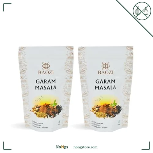 BAOZI Garam Masala - No Onion, No Garlic | Authentic Indian Spice Blend for Rich & Aromatic Curries, Gravies & Sabjis | Perfect for Everyday Cooking | Pack of 2 (100g x 2)