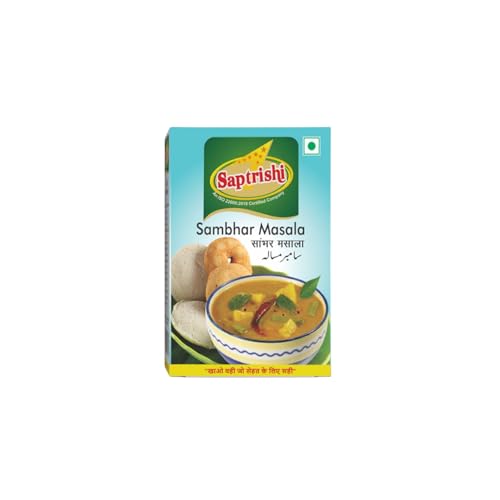 SAPTRISHI Sambhar Masala 50g | Authentic South Indian Spice Blend | Ideal for Sambar, Rasam & Vegetable Stews | No Onion, No Garlic | 100% Natural Ingredients