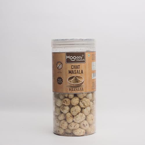 Mooddy Munch Chat Masala Jain Flavour & Roasted Makhana (70g) Indian Snacks, Jain Variety, No Onion No Garlic.