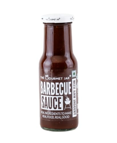 The Gourmet Jar Barbecue Sauce 225g| 100% Natural, No Preservatives, No Artificial Colors, No Artificial Flavouring agent | No Refined Sugar| Gluten-free| Bbq sauce| Umami, Smoky & Spicy| Perfect for your meats and grilled veggies| Pack of 1