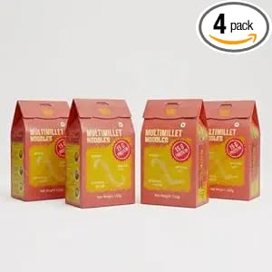 GRAINGANG Multimillet Noodles | No Maida | 15g Protein | Not Fried | No Artificial Colours | 150g Each | Pack of 6