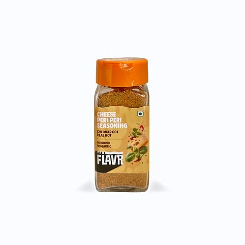 truFLAVR Cheese Peri Peri Seasoning (Jain) | Cheesy & Spicy Tangy Blend of Herbs & Spices | Perfect for Fries, Snacks, Pasta & Marinades | No Onion No Garlic | 50g