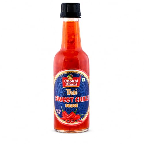 Chokhi Dhani Thai Sweet Chilli Sauce 250g | Sweet & Spicy Dipping Sauce | Perfect for Momos, Spring Rolls, Fries, Noodles & Burgers | Asian Sauce Dimsums, Sushi, Wraps & Rolls, Thai Rice Bowls, Bao Buns, Fried Rice | Sweet Chilli Dip