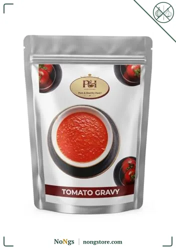 P AND H FOOD EXPORT INDUSTRY Tomato Jain Gravy | No Onion No Garlic | Ready to Use Cooking Base | Rich Tomato Curry Base | No Preservatives, No Artificial Colors | 250 gm Pack of -1