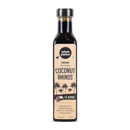 Urban Platter Coconut Aminos, 250ml (Umami Seasoning Sauce, Soy-Free, Gluten-Free, Perfect for Dipping Asian appetizers, for dressings and More)