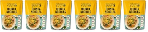 Naturally Yours Quinoa Hakka Noodles | Quinoa & Whole Wheat | No Maida, No Onion No Garlic, Jain Friendly, Vegan, Preservative Free, No MSG | High Protein & Fiber | Tastemaker Inside | 180g Pack of 6