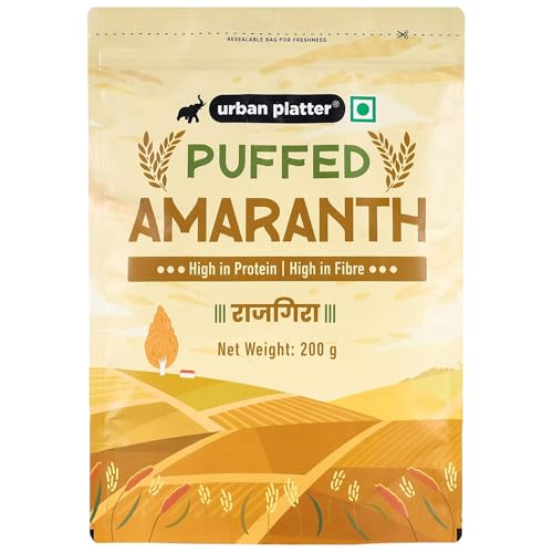 Urban Platter Puffed Amaranth, 200g (Rajgira | High in Protein & Fibre | Healthy Puffed Snack | Gluten-Free)