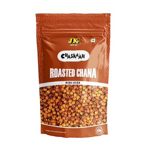 Chaskaah Hing Jeera Chana 200g by JK | Bhuna Chana | Roasted Masala Chickpeas Roasted Chana | NO MSG | Vegan | Not Fried | Jain