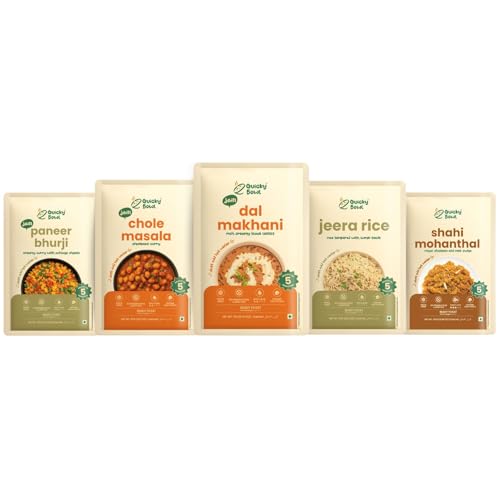 Quicky Bowl Ready to eat jain Meal Combo | Jain Meal | No Onion No Garlic | Instant meal | Freeze Dried | (Pack of 5)