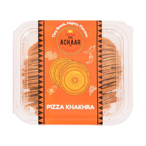 Pizza Mini Khakhra by THE ACHAAR LIBRARY | Whole Wheat Crisps | Bite-Sized | (180 grams)