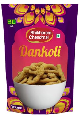 Bhikharam Chandmal's Dankoli (Bhujia Sev) I 200gms | No Onion No Garlic I 100% Roasted | Fresh from Factory | Travel - Gift Pack | Vegan Gluten-Free | Crunchy, AnyTime Snack I Ready to Eat |
