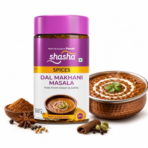 Shasha Dal Makhani Masala 100g - Spice Mix for Rich and Creamy Dal Makhani - No Onion or Garlic - From the House of Pansari