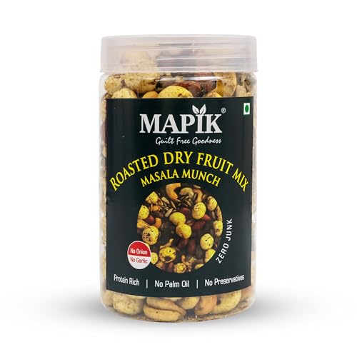 Mapik Roasted Dry Fruits Mix Masala Munch – Premium Trail Mix with Almond, Cashew, Seeds, Makhana & Dried Fruits | High Protein Crunchy Snack | No Palm Oil, No Preservatives | 200g