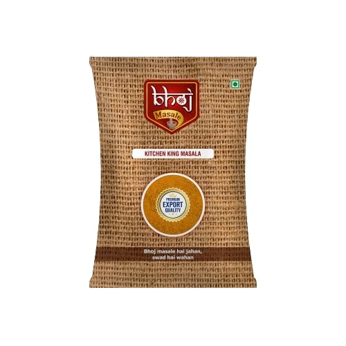 Bhoj Masale Kitchen King Masala Powder 100Gm|Exotic Indian Masala Spices|Essential For Any Kitchen Dish|Natural Spices Mix. No Colour, No Preservatives, No Onion & No Garlic (Jain Masale)