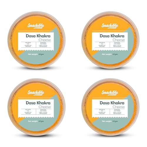 Snackible MU(N) CH BETTER Better Cheese Dosa Khakra-50 G (Pack Of 4)