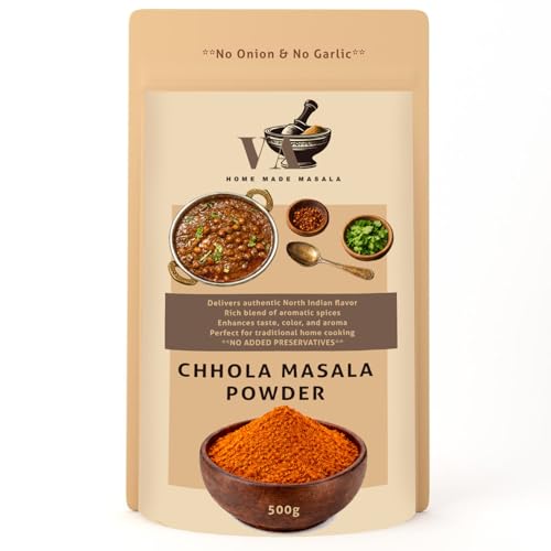 VA HOME MADE MASALA Chole Masala 500GM | Blended Spice With Natural Oils for Authentic Taste and Colour | For Healthy Delicious & Flavourful Cooking. No Colour, No Preservatives (Jain Masala)