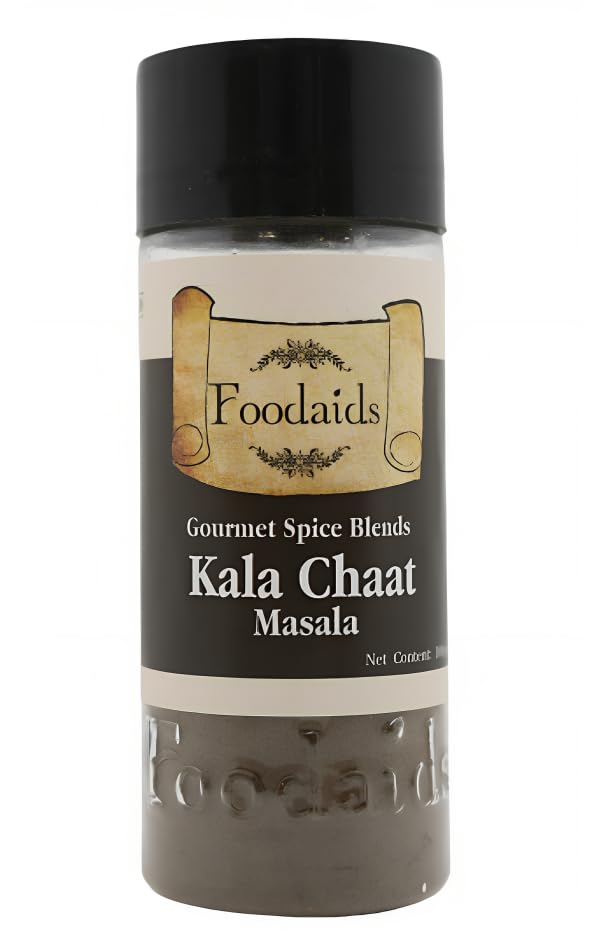Foodaids Kala Chat Jain Masala 100 gm | Sprinkle on fruit & salads. Delhi da taste. No onion No garlic.