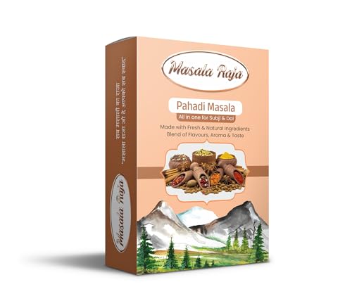 Masala Raja Pahadi Masala 100g for Sabji & Dal, (No Onion, No Garlic) Blended Spice for Authentic Taste and Colour, Made With 100% Natural Ingredients Of Mountains